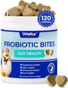 Probióticos Wellix para perros - Mandíbulas probióticas para perros para la salud digestiva de perros, previene la diarrea, alergias - anti diarrea, estómagos activos &amp; gas