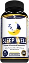 Potent Garden Sleep Well Sleep Aid Contiene Melatonin Valerian Root L-Theanine GABA &amp; More, Natural Sleep Aid Non-Habit Forming Sleep Aids for Adults with 60 Veggie Caps