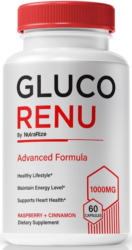 NutraRize Gluco Renu Capsules, Píldoras oficiales GlucoRenu, Apoyo Natural para Niveles Saludables, Circulación y Equilibrio, Fórmula Premium para la Salud Global, GlucoReNu Glyco Optimizer (60 Cápsulas)
