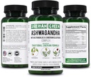 Siberian Green Organic Ashwagandha Root con Astragalus &amp; Siberian Eleuthero Ginseng Complex 60 cápsulas Powerful Herbal Support