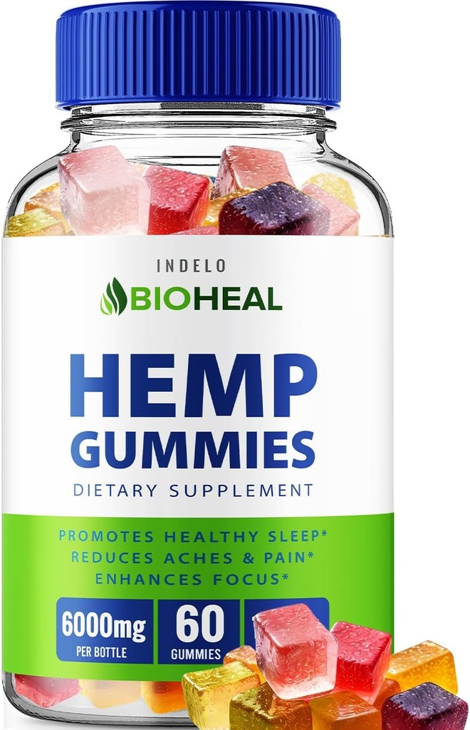 BioHeal Hemp Gummies - con Hemp Seed Extract Bio Heal Hemp Gummies Tinnitus Herbal Supplement, Health and Wellness Support, All Natual Hemp Gummy Advanced Formula (60 Gummies)