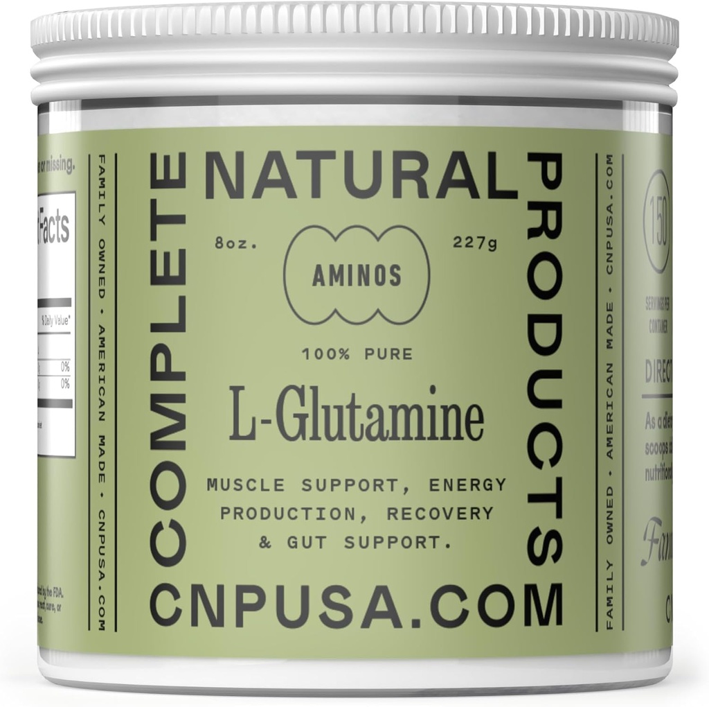 Suplemento de pólvora pura L-Glutamina - 8oz (227g) Glutamina natural Vegan Bulk L para Keto, Gut Health, Probiótico, IBS Support