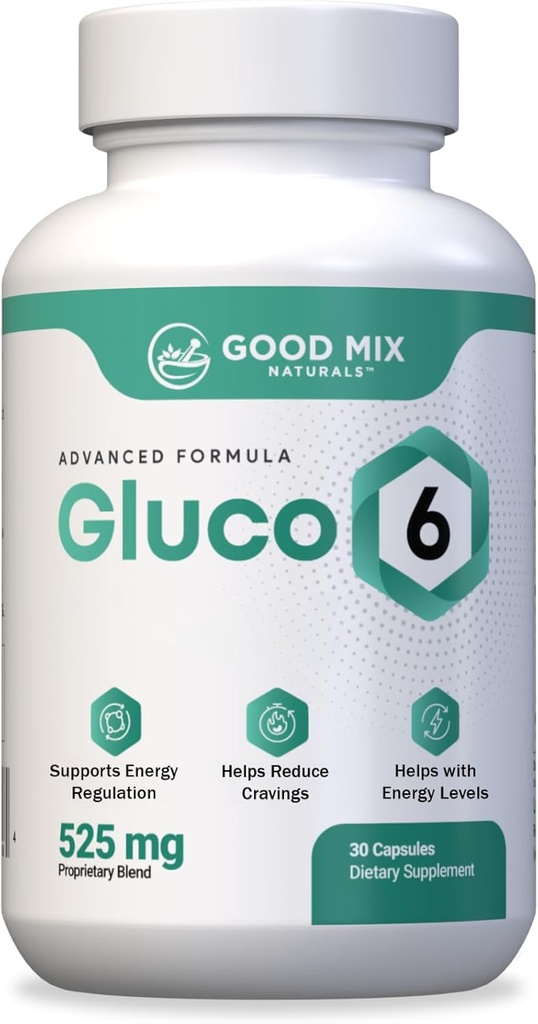 Gluco6 herbal-Based Solution Supplement TEN 525mg 30 Powder Capsules - Plant Ingredients - Non GMO - Made in USA (30 Count (Pack of 1))