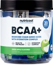 Nutricost BCAA+ Hydration Green Apple Flavored (20 Stickpacks) - Aminoácidos de cadena ramificados con complejo de hidratación - Gluten-Free, Non-GMO
