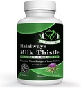 Halalways Milk Thistle Certified Halal Supplement Milk Thistle Liver Detox Supplement Gentle Herbal Liver Cleanse for Men &amp; Women - Liver Health Support - Non-GMO