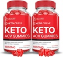 Laboratorios justificados (2 Pack Keto Crave Keto ACV Vegan No GMO 120 Gummies
