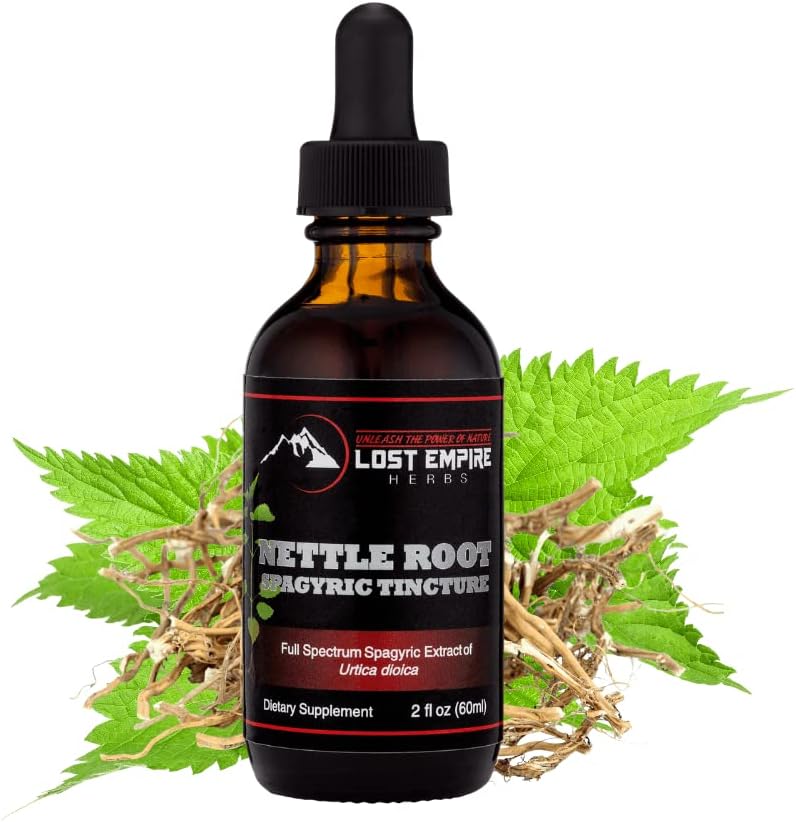 Herbs Imperio Perdido Nettle Root Extract Spagyric Tincture (2 fl oz) - Wild Harvested from Supplement for Men, Urinary Function, BPH, Hair Loss - 3rd Party Lab Tested