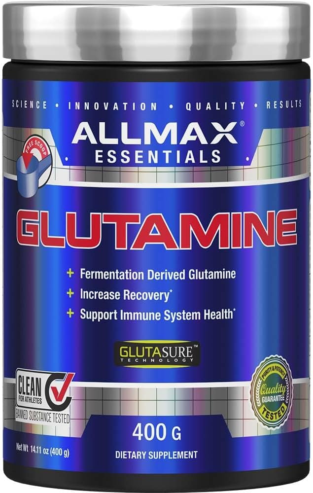 ALLMAX Essentials ARGININE HCL - 400 g - Precursor para síntesis de óxido nítrico - Vegan &amp; Gluten Gratis - 200 Servings
