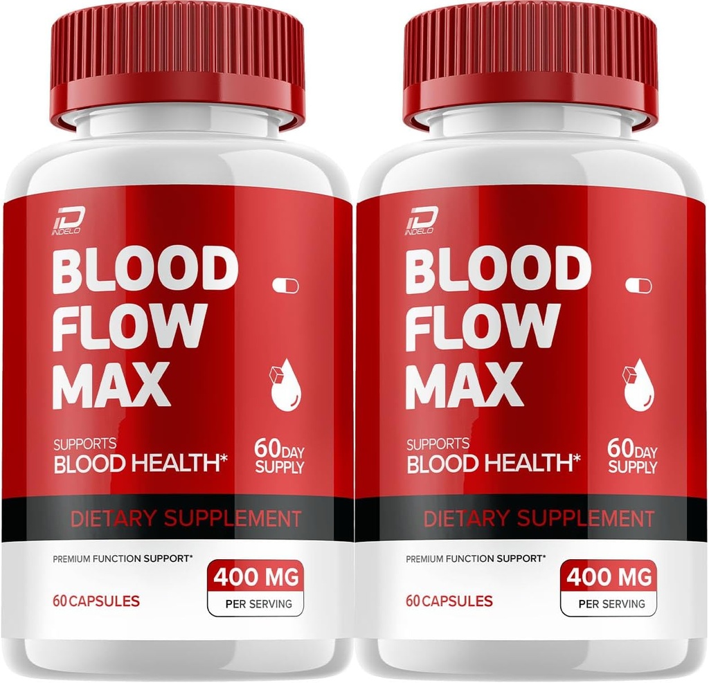Flujo de sangre Max Capsule - BloodFlowMax Advanced Fórmula, BloodFlow Max Extra Strength, Wellness general,Todas las vitaminas naturales, Comentarios (2 Pack - 120 cápsulas)