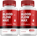 Flujo de sangre Max Capsule - BloodFlowMax Advanced Fórmula, BloodFlow Max Extra Strength, Wellness general,Todas las vitaminas naturales, Comentarios (2 Pack - 120 cápsulas)