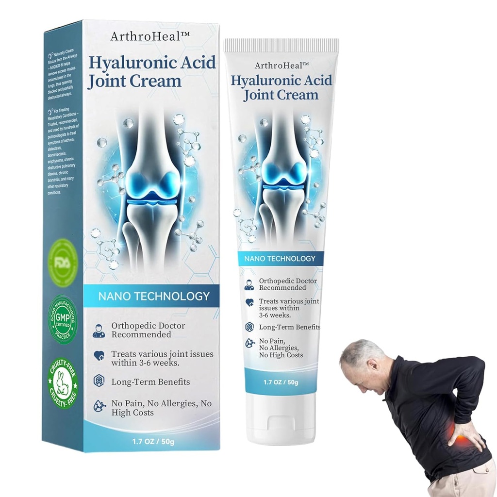 ArthroHeal Hyaluronic Acid Joint R-epair Cream,ArthroHeal Joint Cream,Quickly relief joint discomfort, Quickly relieve joint discomfort, adecuado para actividades conjuntas en todo el cuerpo (1)