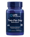 Ampliación de vida Multivitamínico de dos por día, vitaminas B, C, D, zinc, envasado con más de 25 vitaminas, extractos de minerales, fuente de dos meses, no GMO, libre de gluten, 120 cápsulas