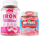 Butyrate Gummies + Iron Bisglycinate 26mg Gummies rellenos