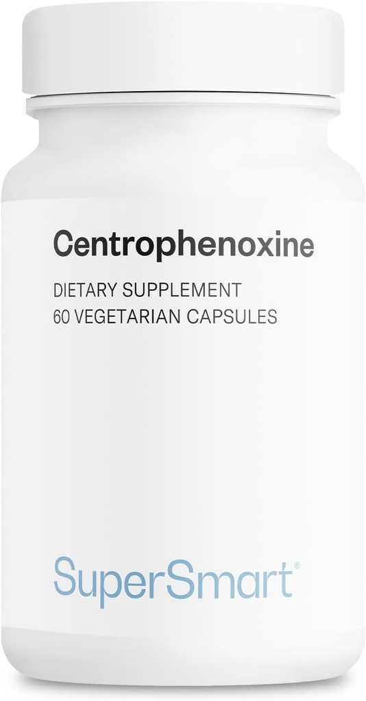 Supersmart - Centrophenoxine 500mg por día (DMAE > pCPA) - Suplemento Nootrópico Silencioso No GMO &amp; Gluten Gratis - 60 cápsulas vegetarianas