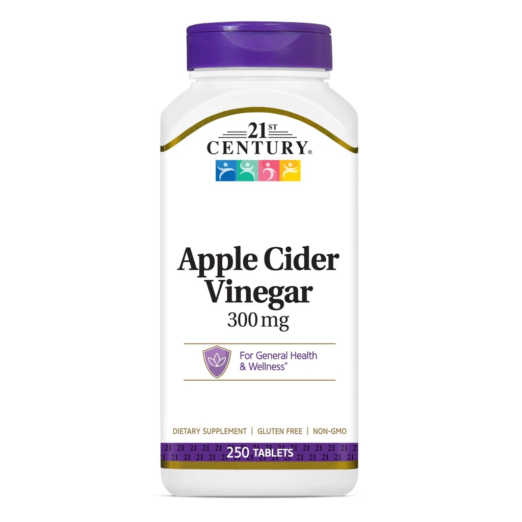 21st Century Apple Cider Vinegar 300mg Tablets, 250 Count