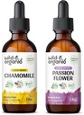 Wild &amp; Organic Chamomile Tincture 2 fl oz &amp; Passionflower Tincture 2 fl oz