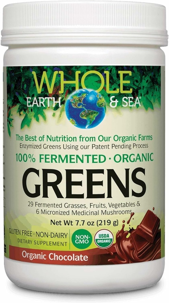 Factores Naturales Ecológicos - Antioxidante Apoyo Suplemento Ayudas Salud Inmunitaria - Green Drink Mix with Fruits, Vegetables & Herbs - Unflavored, 7.7 Oz