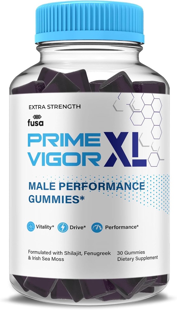 Prime Vigor XL Gummies PrimeVigor XL Me Gummy Supplement, Prime Vigor Maximum Strength Advanced Shilajit Irish Sea Moss Fenugreek Gummies for Men Overall Energy & Vitality Support (1 Month Supply)