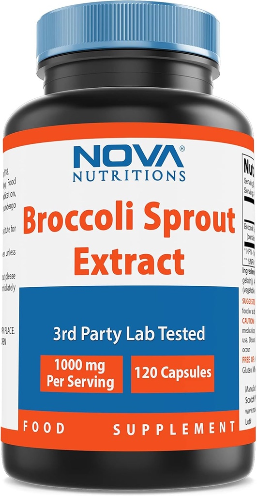 Broccoli Sprout Extract 1000 mg 120 cápsulas por Nova Nutritions