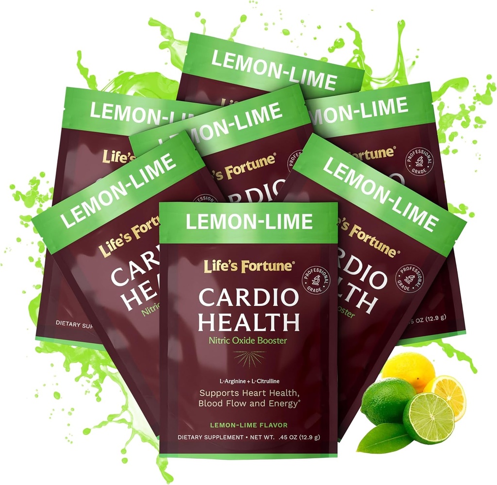 La fortuna L Arginine L Citrulline Suplemento Polvo - Alta Potencia Suplemento de óxido nítrico Booster con sabor natural de limón, 7 Servimientos (Pack of 1)