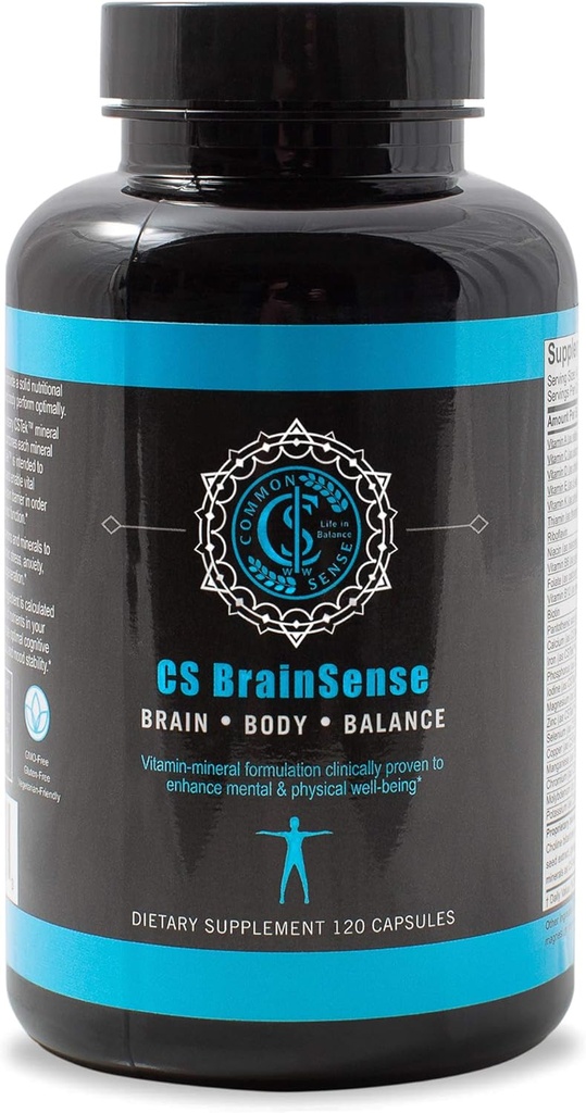 BrainSense Mood Stabilizer " Brain Supplement - Enhance Mood, Mental Clarity, Neuro Booster " Cellular Health - Suplementos nootrópicos " Micronutrientes for Brain Fog by CommonSenseWW, 120 cápsulas