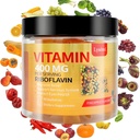 Vitamina B2 Gummies, Vitamina B2 Riboflavin Gummies 400mg, Migraine Relief & Headache Relief Riboflavin Vitamina B2 Gummies, Soy & Gluten-Free, 90 Vitamin Gummies para niños y adultos