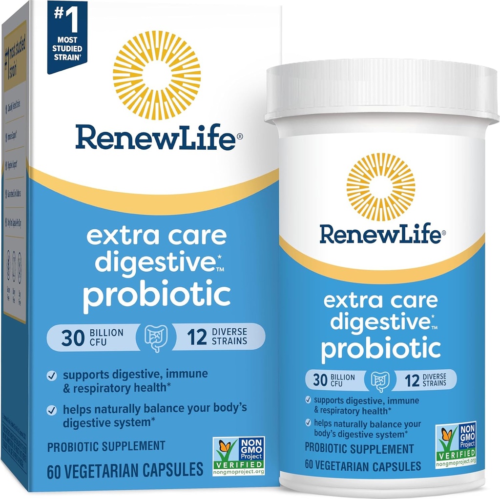 RenewLife Extra Care Ultimate FLORA Probiotic, 60 cápsulas