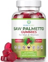 Palmera Vegan Saw Palmetto para Hombres - Potent Saw Palmetto Extract, Prostate Supplements for Hombre, DHT Blocker for Womens Hair Growth, Hormonal Balance Gummies, PCOS Hair Loss, DHT Blocker, Gluten-Free