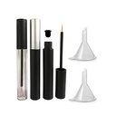 3 piezas 5ml Empty Eyeliner Tubos Refillable Eyelash Growth Liquid Bottle Plastic Eyeliner Vials Tube with Brush Eyelash Growth Oilcara Tube for Cosmetics Ven con 2 Mini Palstic Funnels
