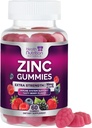Suplementos Zinc 50mg Gummies - Max Strength Skin Health &amp; Immune Support Gummy, Vegan, Non-GMO & Gluten Gratis - Best Zinc Supplement Antioxidant & Bone Health Chewable Tasty Berry Flavor - 60 Gummies