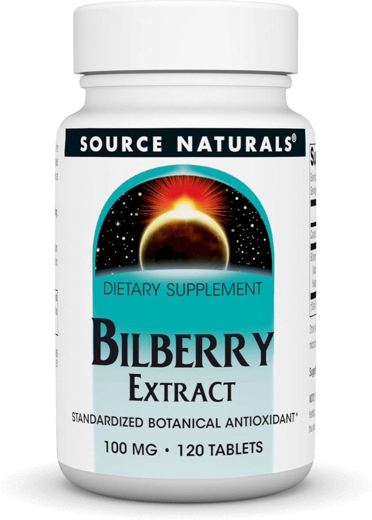 Source Naturals Bilberry Extract Standardized Botanical Antioxidant - 100 mg, 120 Tablets