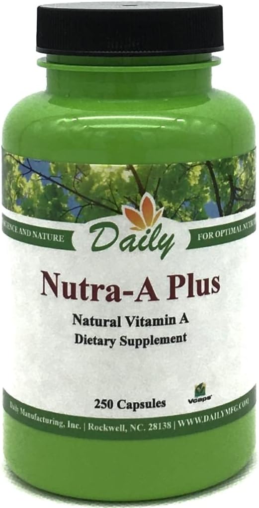 Daily Manufacturing Nutra-A Plus™ (Vegetarian Vitamin A-Palmitate & Beta-Carotene) 250 Vegetarian Capsules