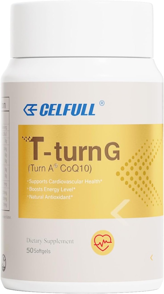CELFULL CoQ10 200mg, Antioxidante para la producción de energía de salud cardíaca,Coenzima Q10 que contiene NAD, Ácido lipoico alfa, etc,co q 10 Suplemento y vitaminas,50 Softgels
