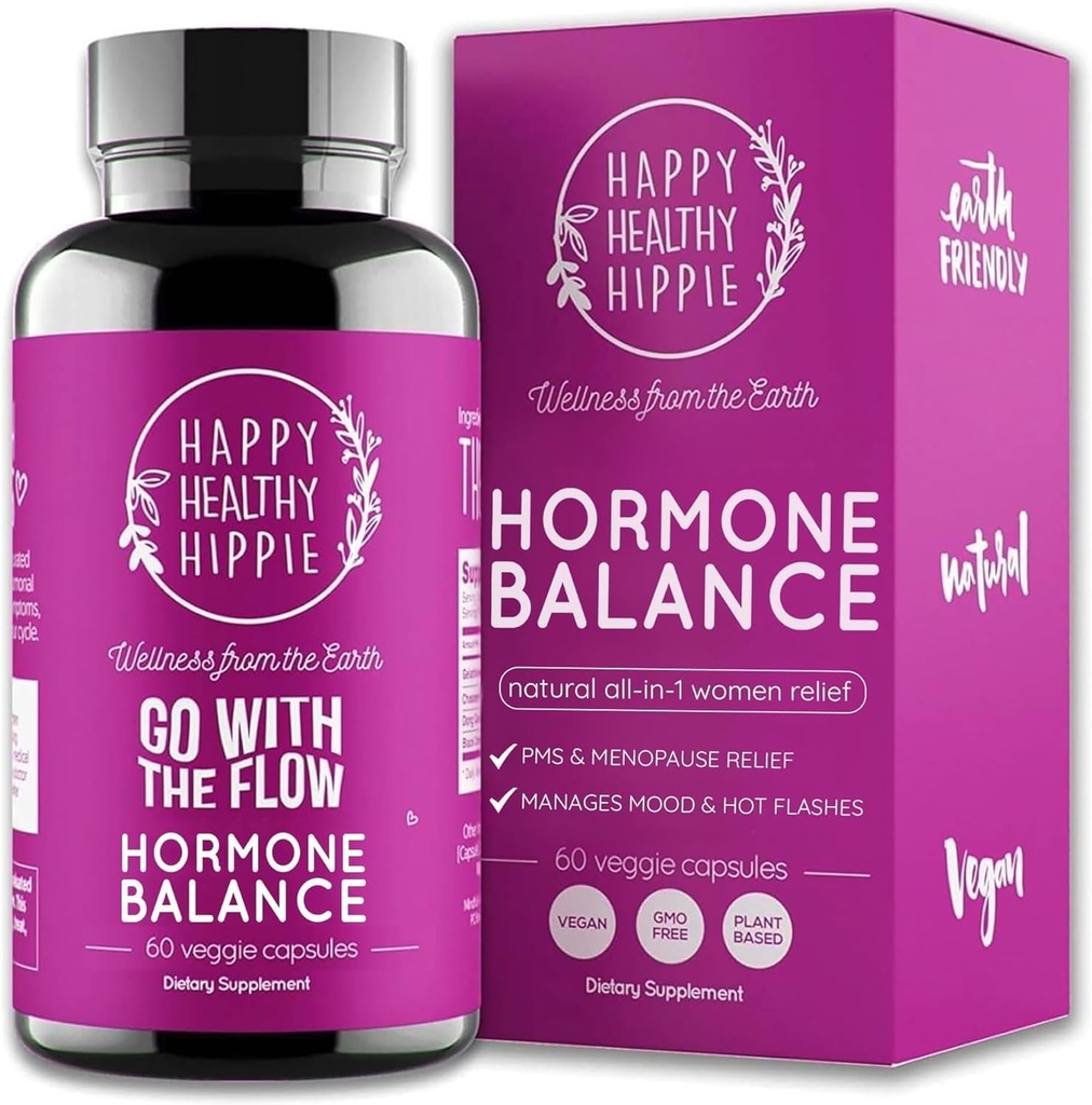 Equilibrio hormonal para las mujeres – PMS Apoyo Suplemento, Menopause " Perimenopause ¦ Bloating Relief, Menstrual Cramp, Mood, PMDD ¦ Suplementos de Chasteberry, Black Cohosh, Dong Quai TEN Vegan, Non-GMO, 60 Ct