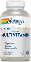 SOLARAY Spectro Multivitamina, Iron Gratis - Multi Vitamina w/Calcium, Magnesio, Verdes Energizantes, Enzimas Digestivas - Digestión, Energía Celular, Salud de Hueso, Apoyo Inmune, 60 Serviciones, 360 cápsulas