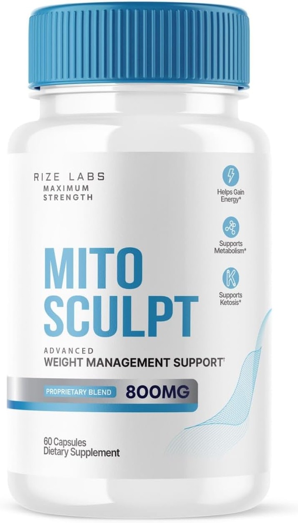 rize labs MitoSculpt Weight Loss Pills - Esculp Your Ideal Body with MitoSculpt Advanced Formula Capsules, Supplement to Turn Mobilized Stored Fat for Fuel (60 Capsules)