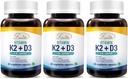 Lovita Vitamina K2 + D3, 400 UI Vitamina Vegan D3 &amp; 120 mcg Vitamina K2 (MK-7), 2 en 1 Fórmula, Complejo de Vitamina Inmune, soporta su funcionamiento cardíaco, dientes e inmunes, 30 cápsulas vegetarianas (Pack of 3)