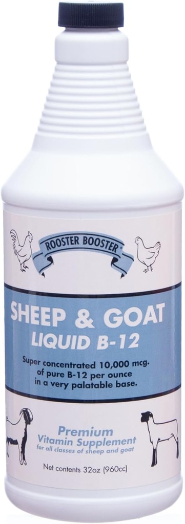Rooster Booster B-12 Sheep and Goat Liquid, 32-Ounce