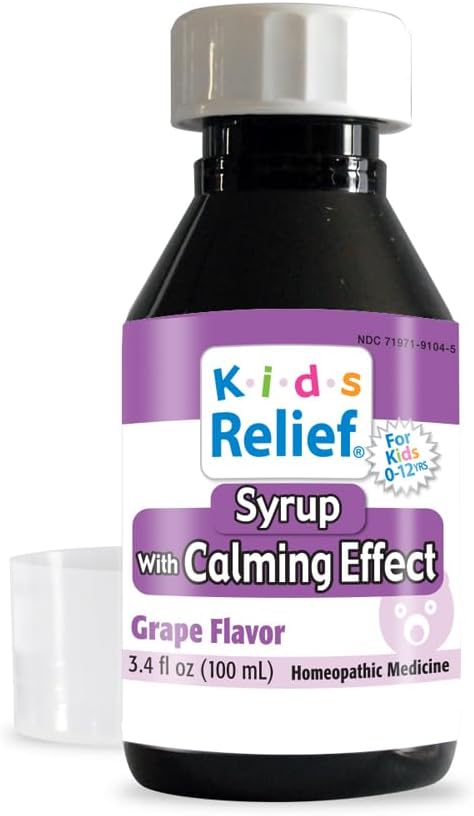 Para niños 0-12 años, sabor de uva, gluten y tinte libre, sin azúcar añadido, 3.4 oz