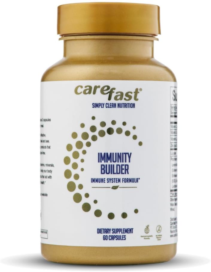 Suplementos del constructor de inmunidades - 60 cápsulas veganos naturales - Vitaminas C, B6, D, Extracto de arándano " Zinc - Booster de apoyo del sistema inmunitario para hombres, mujeres, ancianos