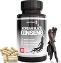 GeumHeuk Korean Black Panax Ginseng Capsule 1000mg - 90 Vegan Capsules Non GMO, High Ginsenosides, High Absorption Rate, Enhance Immunity, Mental Performance, Stamina & Energy, Men &amp; Women