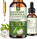 Soursop Bitters Liquid multivitami Drops,Pure Organic Soursop Leaves Extract,Inmune Boost,Cell Support " Regeneración, Sugar/Gluten Free, Natural Flavor, 2 Fl Oz