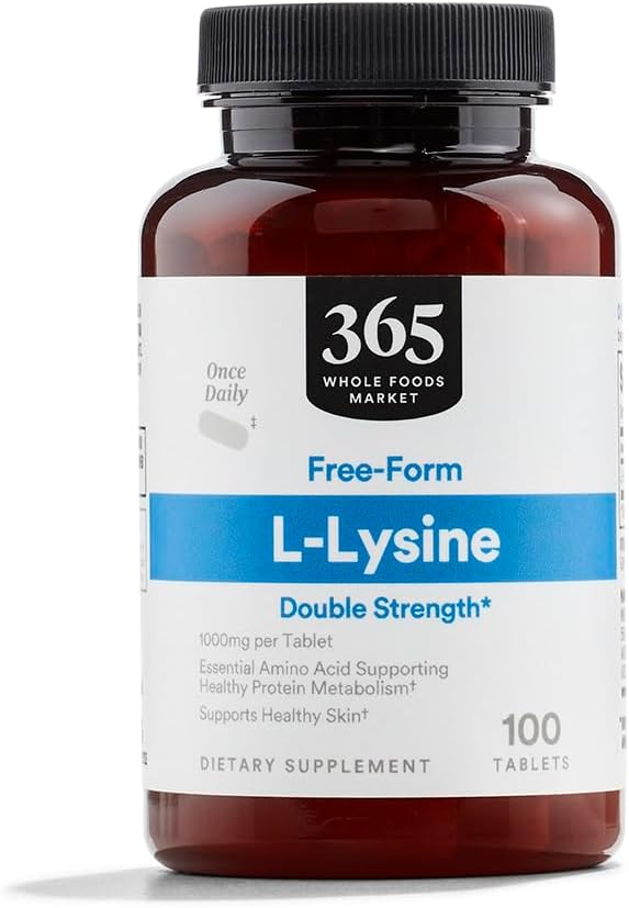 Mercado completo de alimentos, L-Lysine doble fuerza, 100 cuenta