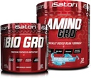 iSatori Bio-GRO Sintesis de proteínas Amplificador - Desarrollado (60 Servings) & iSatori Amino-GRO BCAA Powder - Blue Razz Snow Cone (30 Servings)