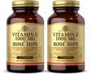 Solgar Vitamina C 1000 mg con Rosa HIPS - 100 Tabletas, Pack de 2 - Antioxidante &amp; Immune Support - Non-GMO, Vegan, Gluten Free, Dairy Free, Kosher - 200 Total Servings