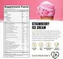 Ambrosia Planta - Premium Plant-Based Protein | Vegan & Keto Friendly | Gourmet Flavors | No Bloating or Stomach Upset | Gluten & Soy Free | No Added Sugar | 25 Servings | Strawberry Ice Cream