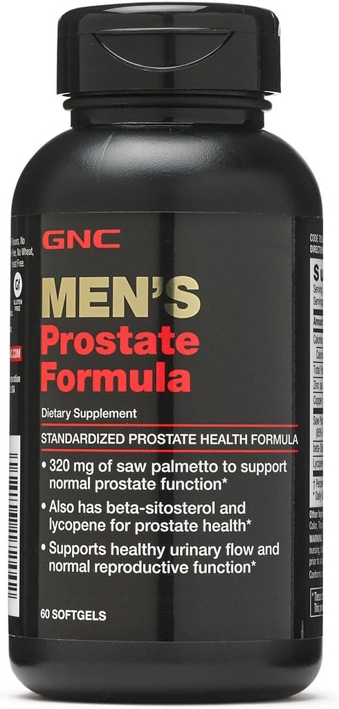 Fórmula de próstata masculina GNC, 60 Softgels, soporta la función reproductiva normal