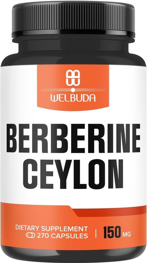 1000mg Berberine Suplemento con 500mg Ceylon Cinnamon - 270 cápsulas - Super Fórmula con Ingredientes Premium - Apoyo Circulatory Health, Immune System, Body Management " Disgestion