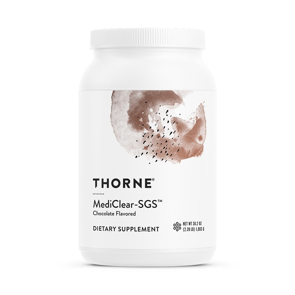 THORNE - MediClear-SGS - Rice y Pea Protein-Based Drink Powder con un perfil multivitamínico completo - Soporte Fundacional - Eliminar las toxinas dietéticas* - Chocolate - 38.2 Oz